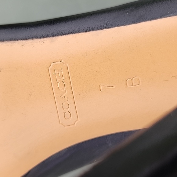 Coach Black Aliya Peep Toe Heels Pumps - Picture 6 of 9